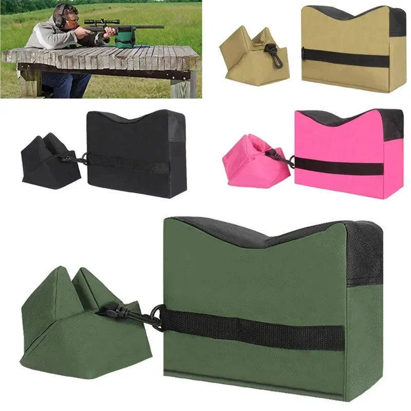 Sniper Shooting Gun Bag, Front Rear Bag, Target Stand, Rifle Support, Sandbag Bench, Unfilled, Hunting Rifle Airsoft Rest,