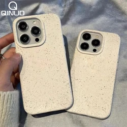 Eco Biodegradable Wheat Straw Soft Silicone Case For iPhone 15 11 12 13 14 Pro Max 7 8 14 Plus XR XS Max SE 2 3 Shockproof Cover