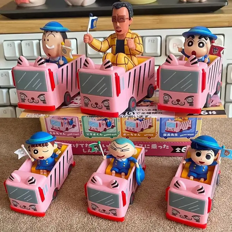 Anime Figure Xiaoxin Kindergarten Train School Bus Series Blind Box Kawaii Action Figure Room Decoration Festival Gifts For Fans