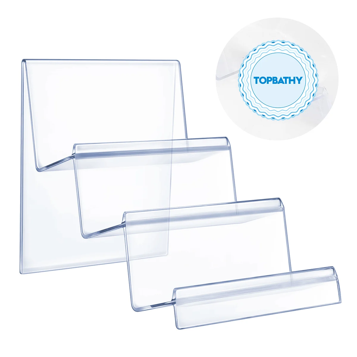 

Acrylic Desktop Storage Rack Three Layer Transparent Wallet Display Stand Holder Organizer for Home Shop Mall Use