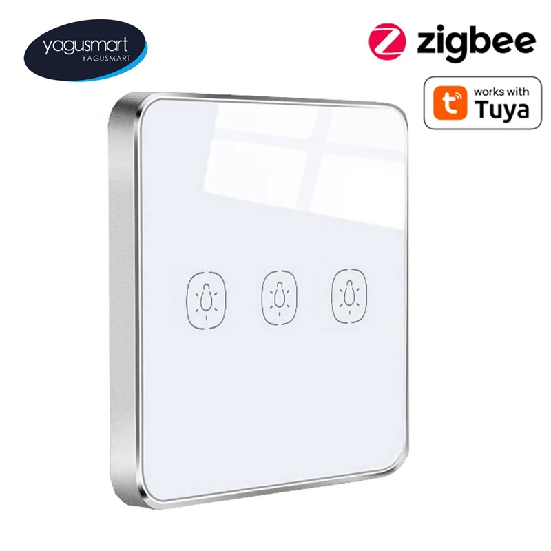 Yagusmart Zigbee Smart Wireless Switch 123 Gangs APP Remote Control Zigbee Wireless Scene Switch White Work with Tuya APP