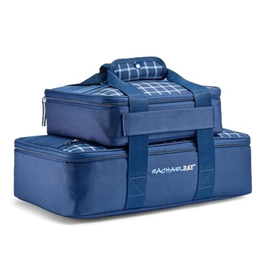 

Lugger Duo Insulated Casserole Carrier for Hot or Cold Food Thermal Lasanga Lugger Tote for Potluck Parties Picnic and Cookouts