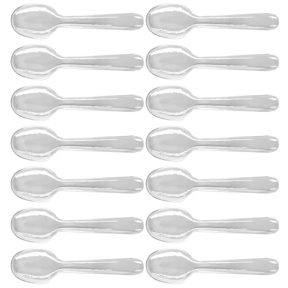 

100pcs Ice Cream Portable Dessert Spoons For Cake Snack Fruit Yogurt Pudding One Time Use No Clean Party Tableware Supplies
