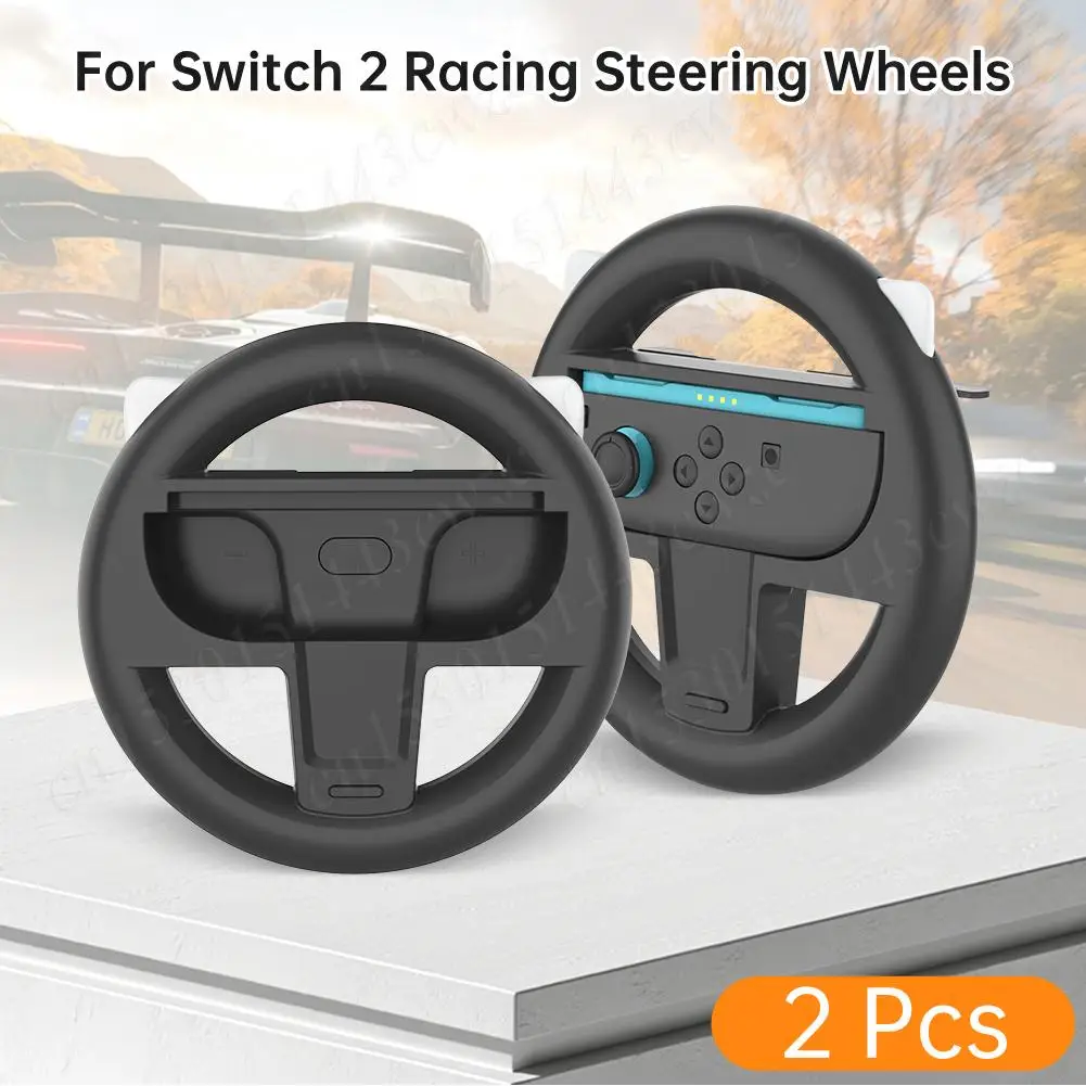 

Рулевые колеса для гоночных игр Switch 2 с кошачьими ушками, 2 шт., игровой гоночный руль для игр Mario Kart/аксессуары JOYCON