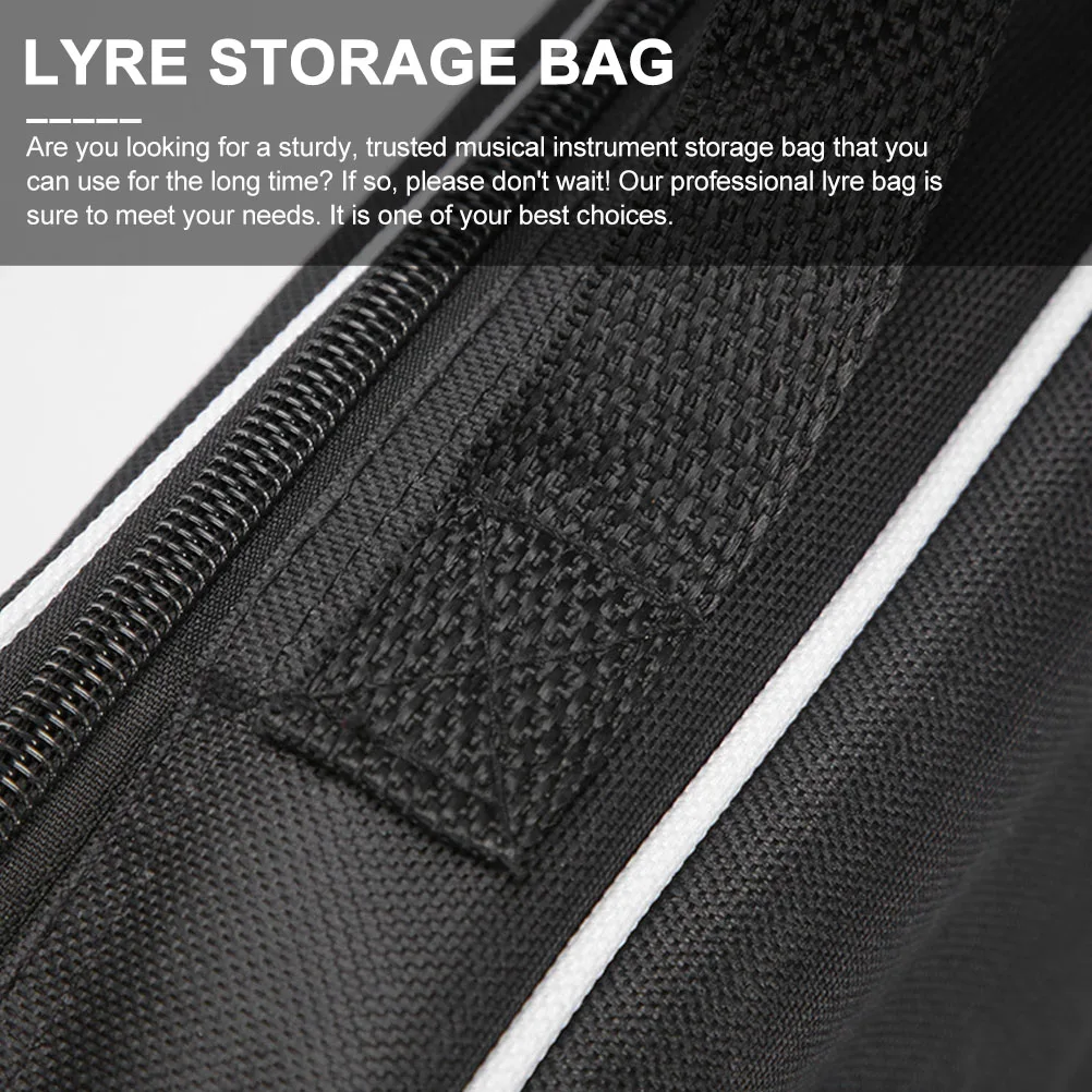 

Instrument Thickened Handheld Pouch Lightweight Foldable Durable Simple Design Easy Carry Outdoor Use Lyre Carrying Bag Musical