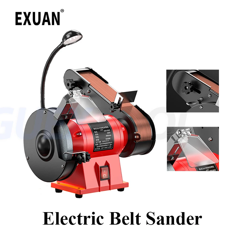 

6 Inches Grinding Wheel Belt Machine Electric Belt Sander Household Powerful Grinding Polishing Sharpener Rust Removal Grinder