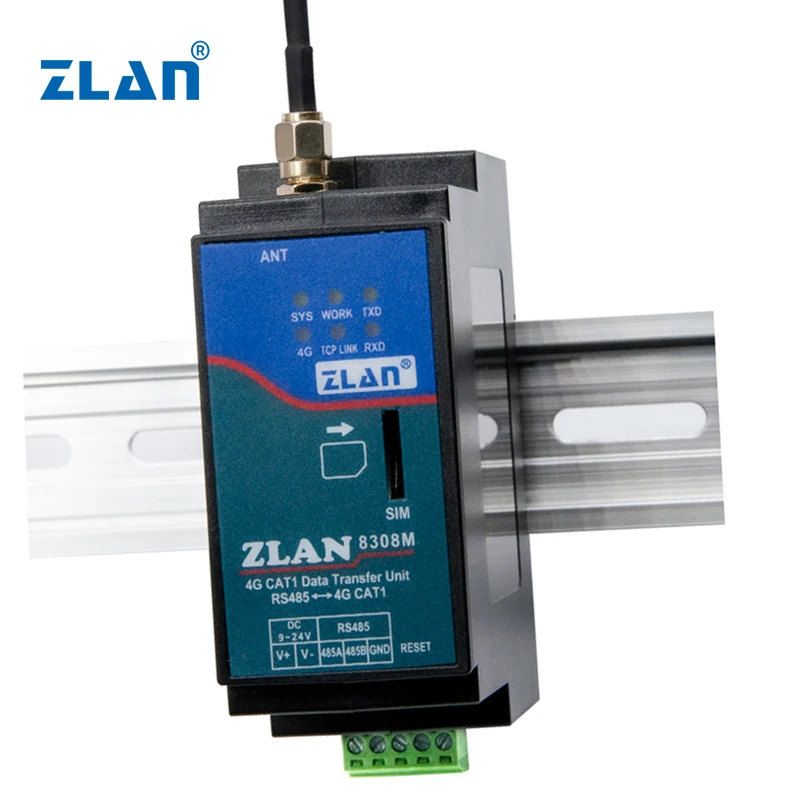 Przemysłowa bramka iot 4g ZLAN8308M port szeregowy rs485