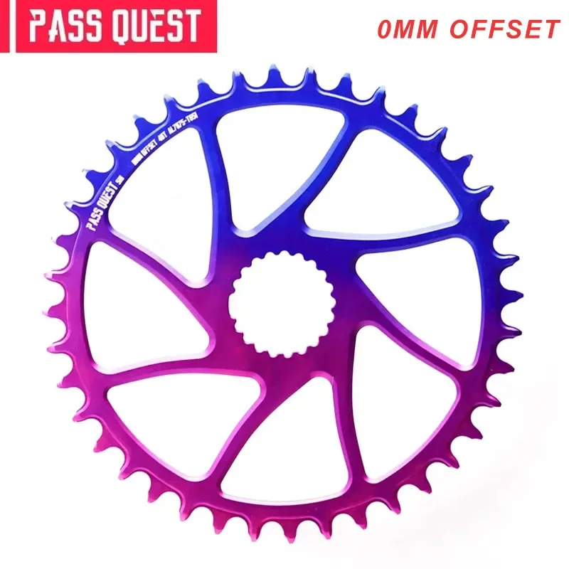 PASS QUEST-Direct Mount Crank Narrow Wide Chainring Violet Blue 30T-42 for SHIMANO M6100 M7100 M8100 M9100 bike accessories