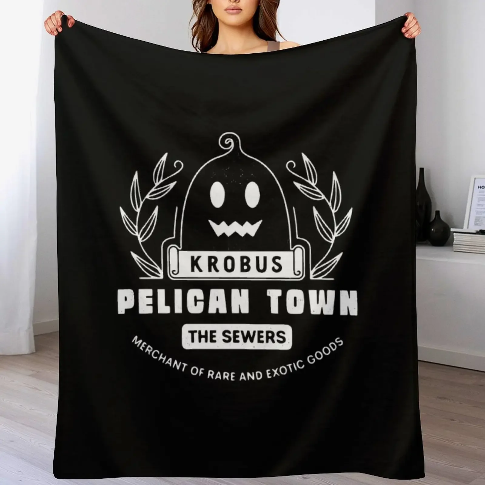 

Krobus Merchant Throw Blanket Stylish Decor Blanket Gift for Friends Roommate