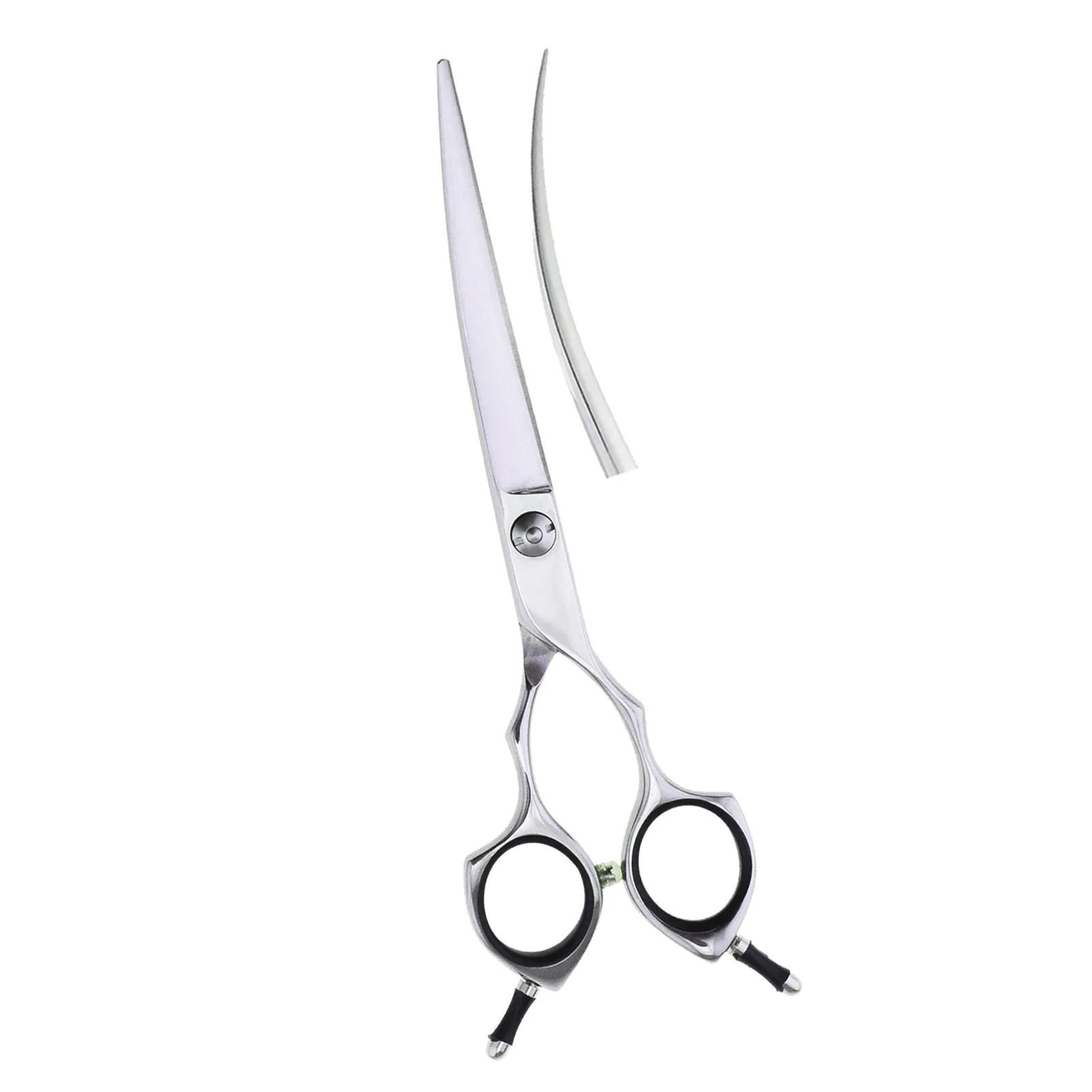 

6.5" 9cr13 Alloy Pet Grooming Scissors Upward Curved Cutting Shears Japanese 440C Face Abdomen Animal Hair Scissors for Groomers