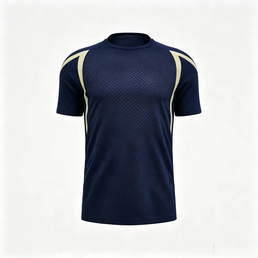 2026 Men Short Sleeve T‑Shirt Contrast Splice Panel Decor V‑Collar Crew Neck Fashion Sport Casual Top