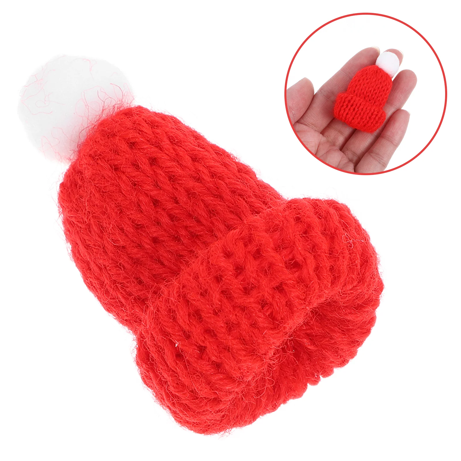 

10 PCS Christmas Hat Accessories Santa Claus Party Favors Hats Decorations Cap Knitted