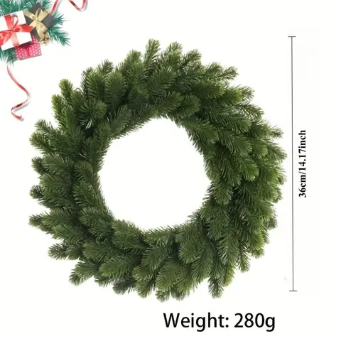 यथार्थवादी सदाबहार पाइन पुष्पांजलि - पाइन सुइयों और शाखाओं के साथ टिकाऊ प्लास्टिक क्रिसमस सजावट 10 best sales क्रिसमस पुष्पमाला - №2