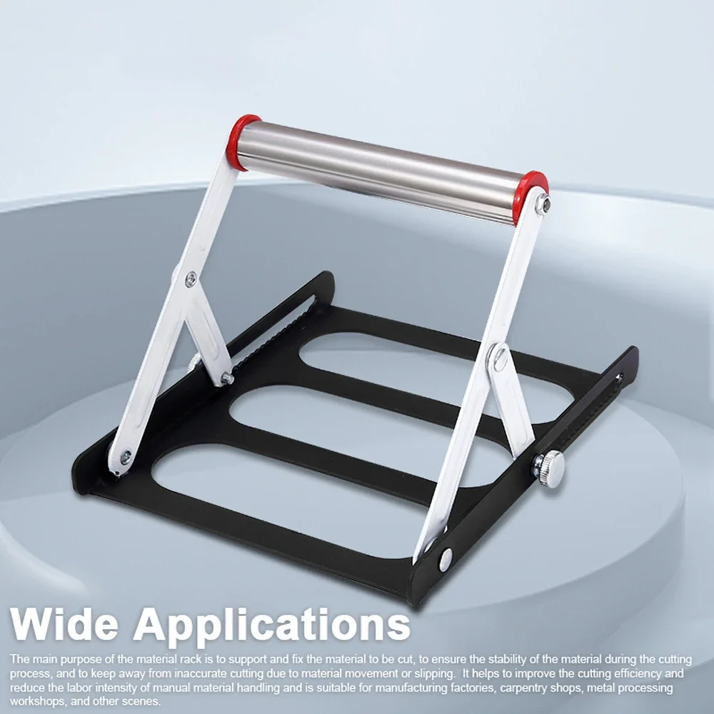 

Material Rack Foldable Bracket for Cutting Machine 55-135mm Height Adjustable Tripod Multifunctional Auxiliary Support Bracket