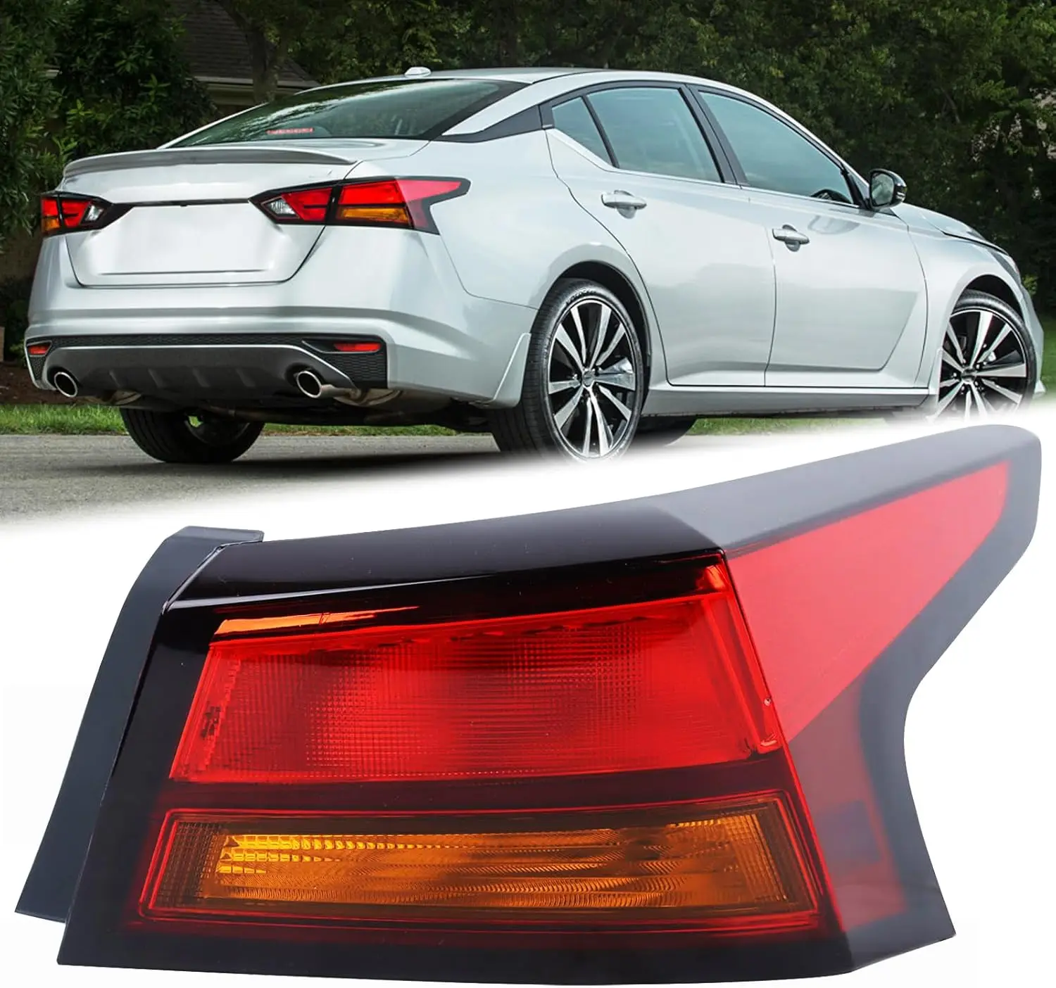 

Right Passenger Side Tail Light for 2019-2022 Nissan Altima Halogen Rear Lamp Assembly with Bulbs RH NI2805118