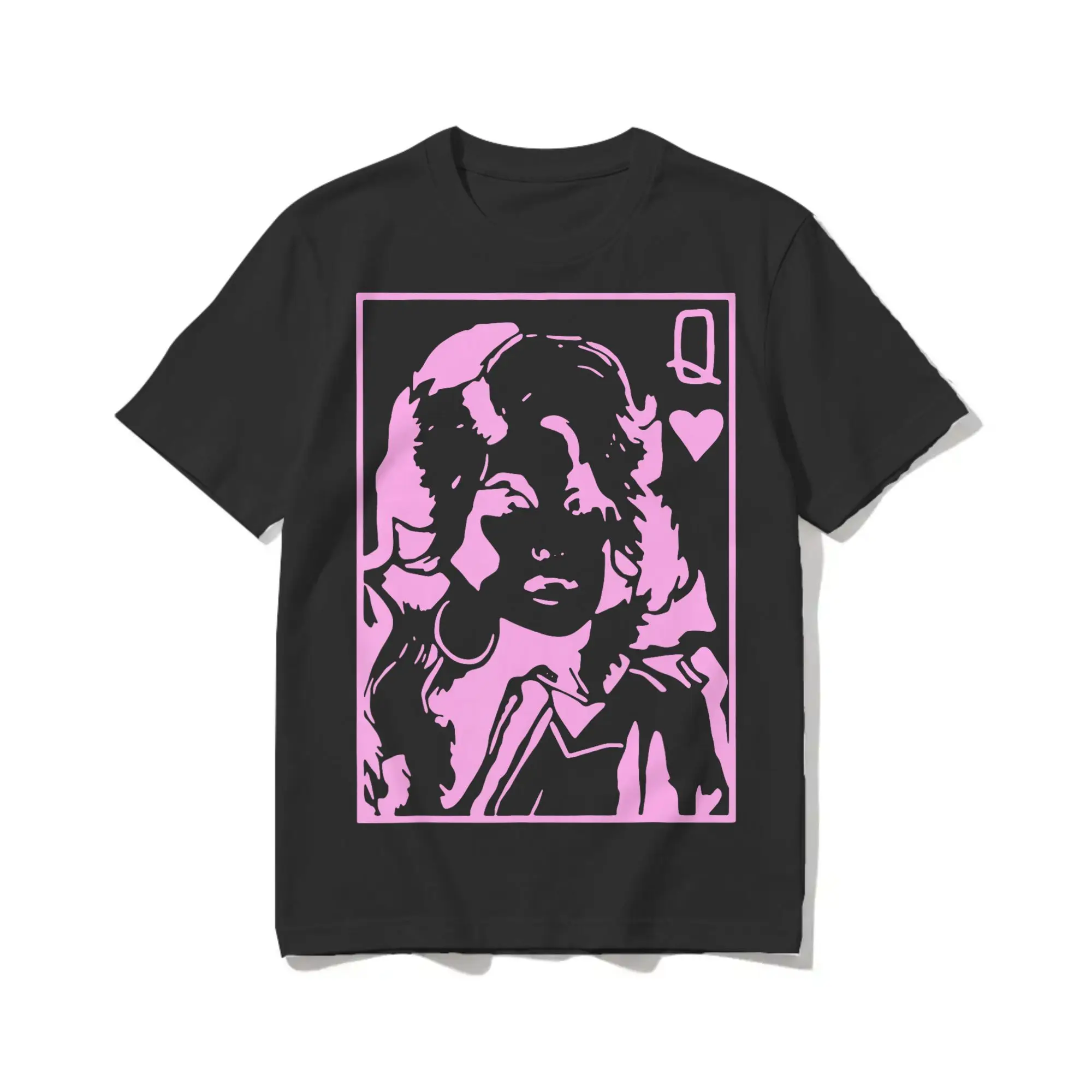 in Queens of Heart we Trust Dolly Parton T Shirt Men Women's Pure Cotton Hipster T-Shirts Crew Neck  Tees Short Sleeve Clothing