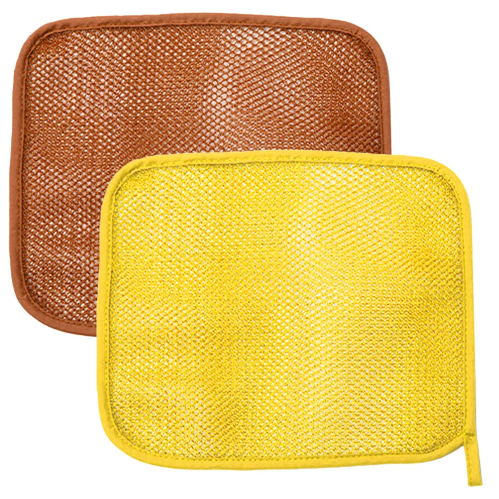 

2pcs Exfoliating Back Scrubber African Net Double-Layer Nylon Bathing Mesh For Body Shower Cleaning Tool Exfoliating Towel Bath