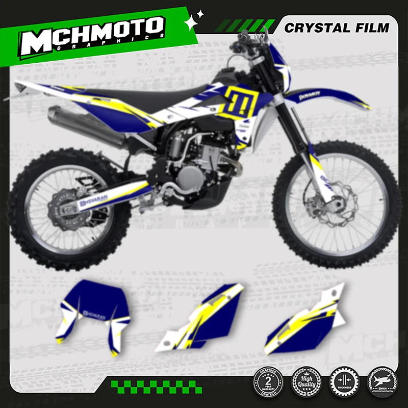 

MCHMFG MOTOR Custom Team Motorcycle Background Graphics Decals Stickers For HUSABERG 2008 2009 2010 2011 2012 2013 TE250 003