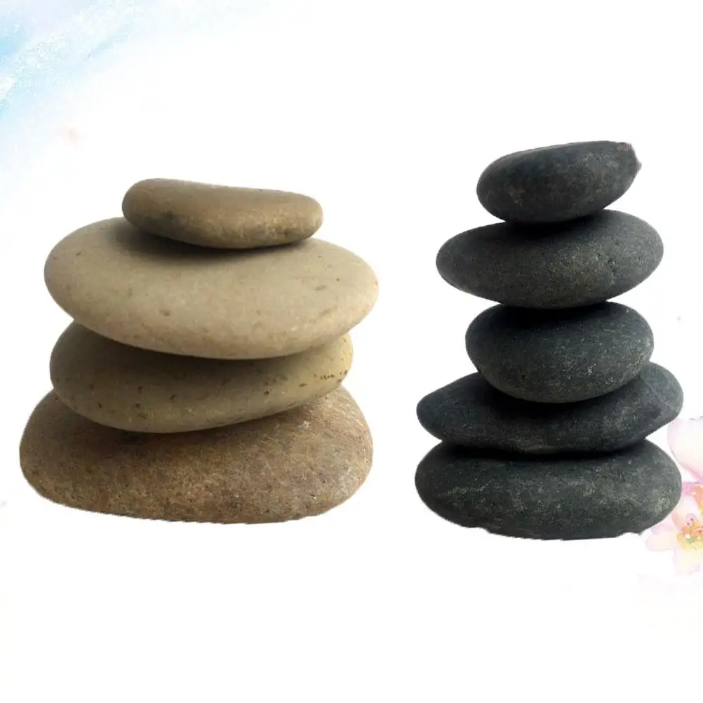 10PCS Hand Pebbles Painting Rocks And Stones Smooth Stones for Ideal Rocks Short Messages Symbols Easy Surface Painting DIY