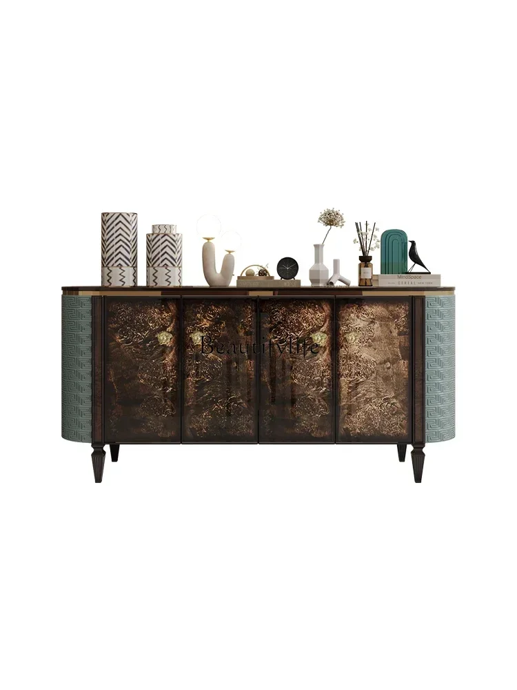 

23Italian Entrance Cabinet Small Apartment Wall Decoration Minimalist High-Grade Sideboard CabinetL