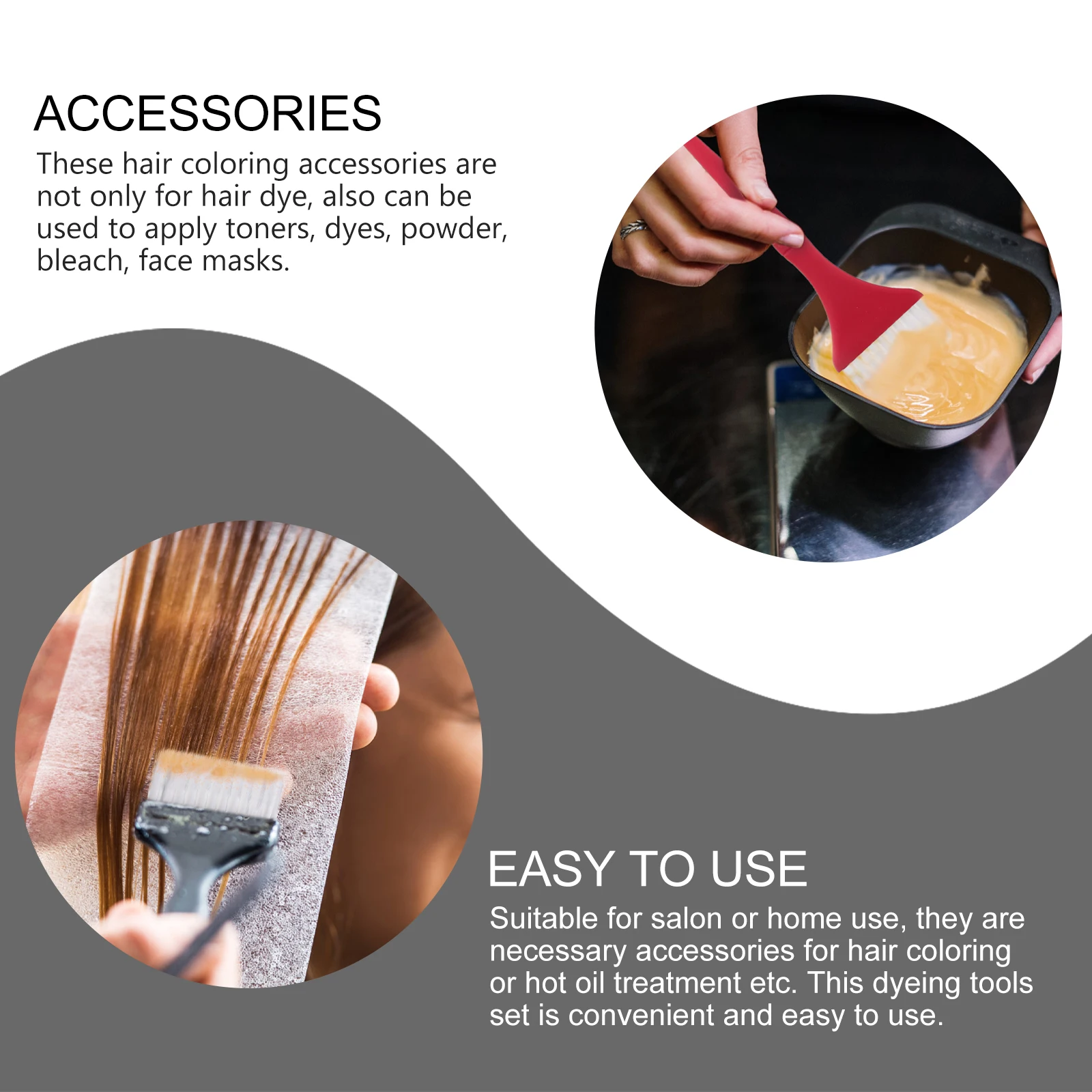 7pcs Hair Coloring Kit 7 Sets Reusable Heat Resistant Chemical Anti Static Bowl Brush Tools For Dye Tint Bleach Face Mask Home