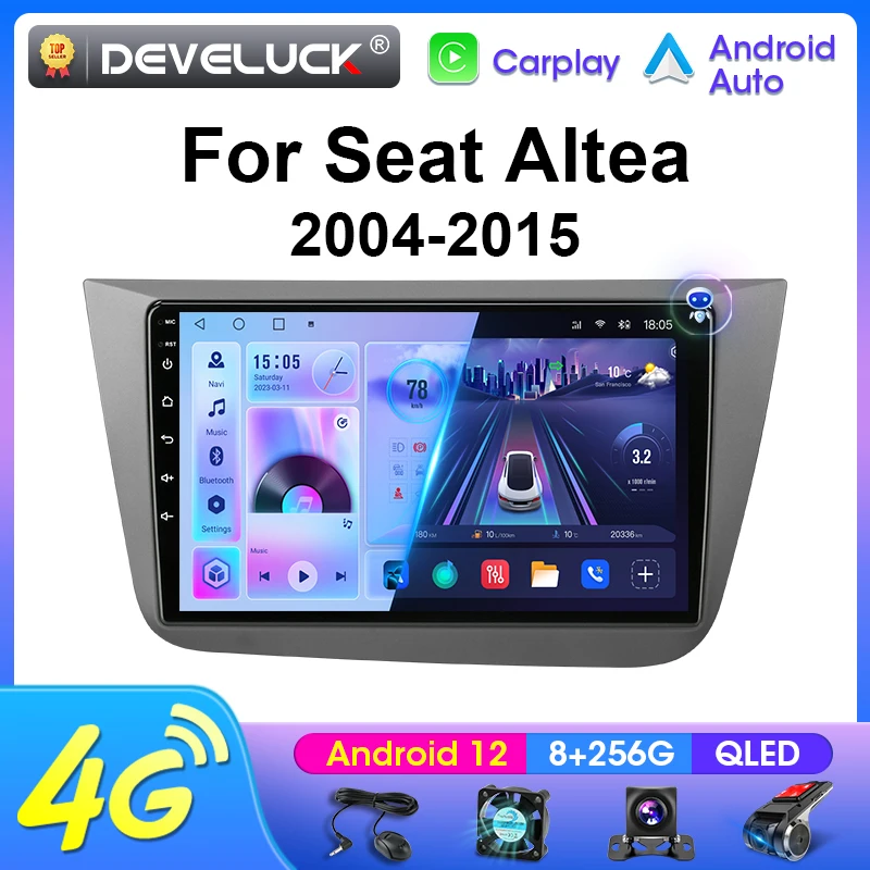 

Android 12 Car Radio 9" For Seat Altea 2004-2015 2 Din Stereo Multimedia Video Player GPS 4G Wireless Carplay Auto DVD QLED RDS