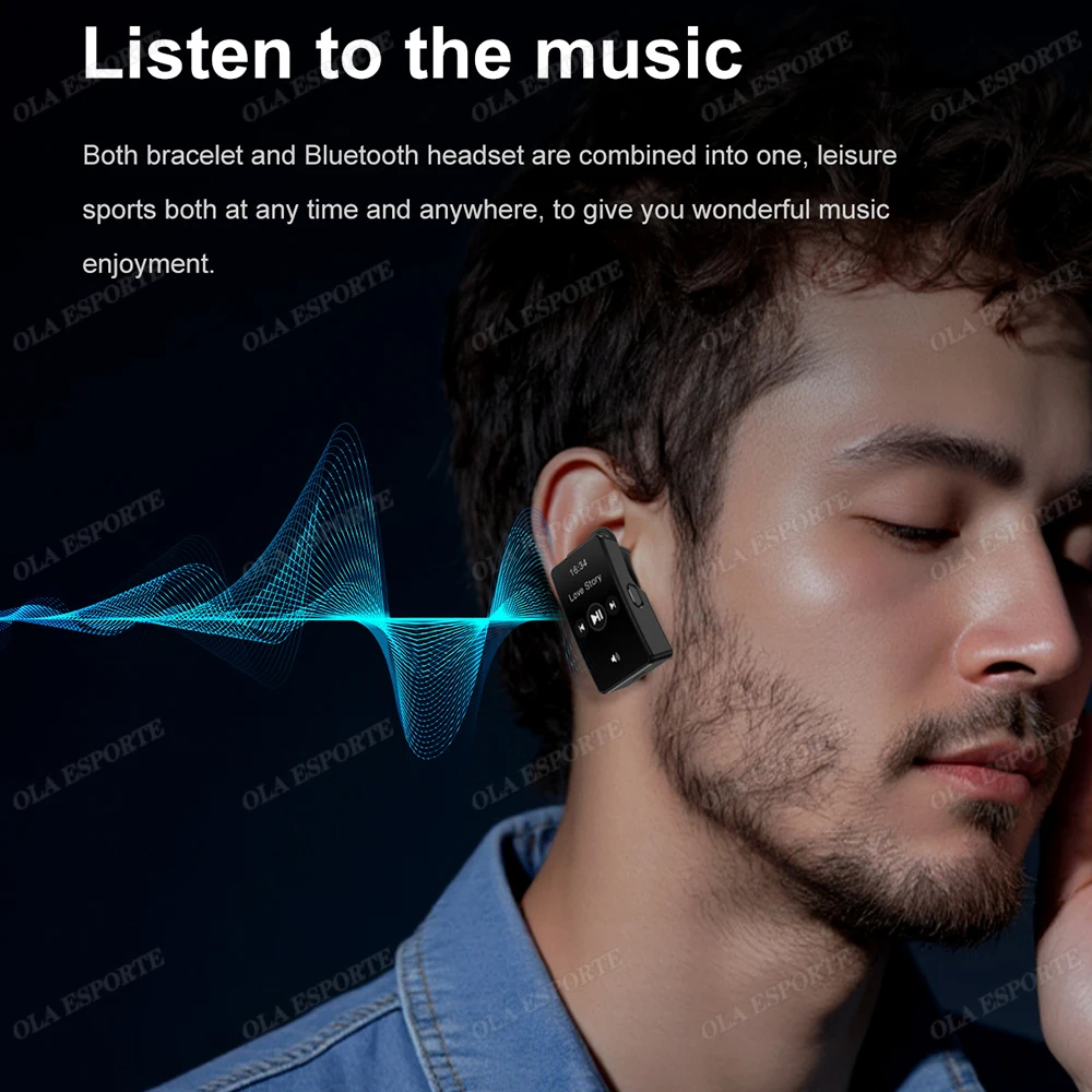 2 in 1 スマートウォッチイヤホンカープレーヤー TWS スポーツスマートウォッチ男性女性ファッションビジネス Bluetooth 通話時計音楽