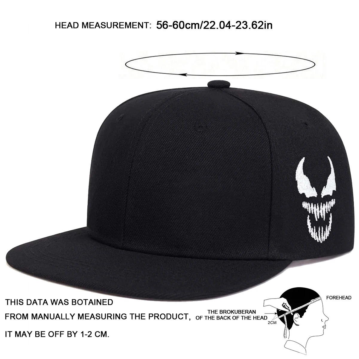 Unisex Side Venom Embroidery Hip-hop Hats Spring Autumn Outdoor Adjustable Casual Baseball Caps Sunscreen Hat