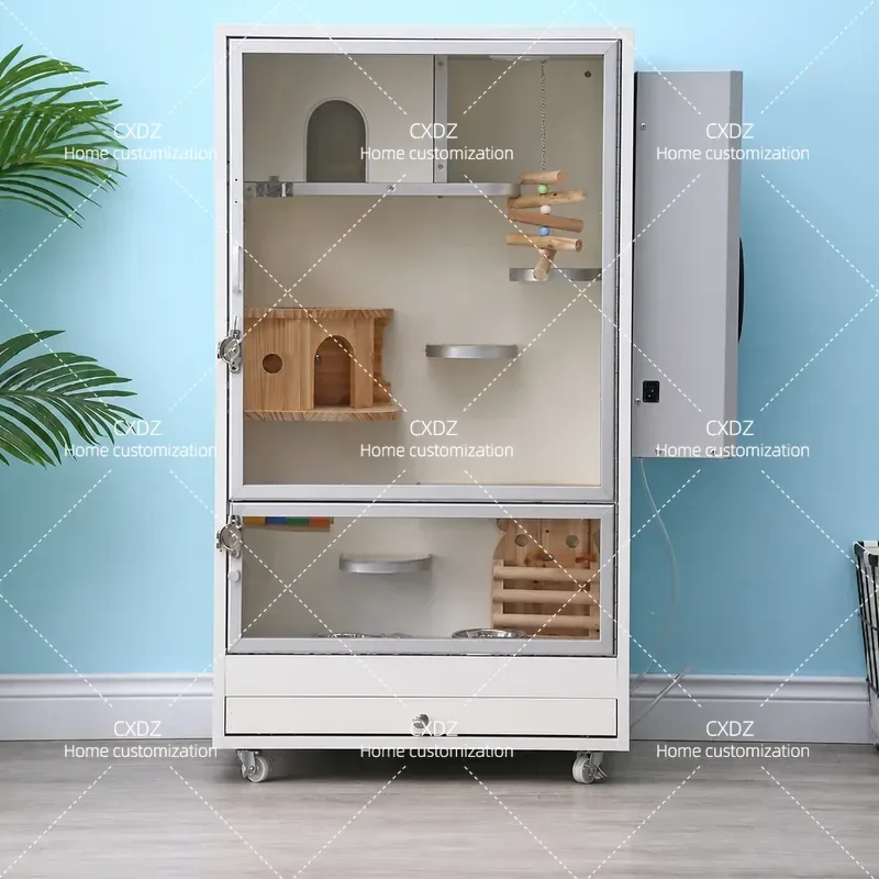 Chinchilla Air Conditioner Cage Electronic Compressor Cooling Hamster House Luxury Pet Villa Ice Nest Cabinet Free Shipping