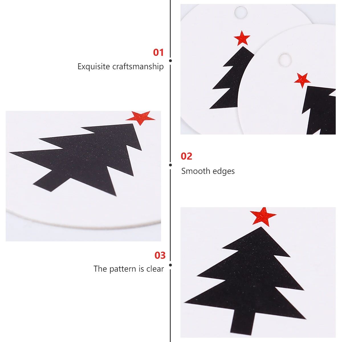 

200 Pcs Merry Christmas Tag Baking and Placing Paper Tags for Xmas X-mas Hanging Elements Printable Gift