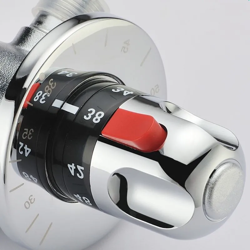 Thermostatic Shower Faucet for Shower Room Control with Intelligent Temperature Control and Hidden Valve Gear Accessories