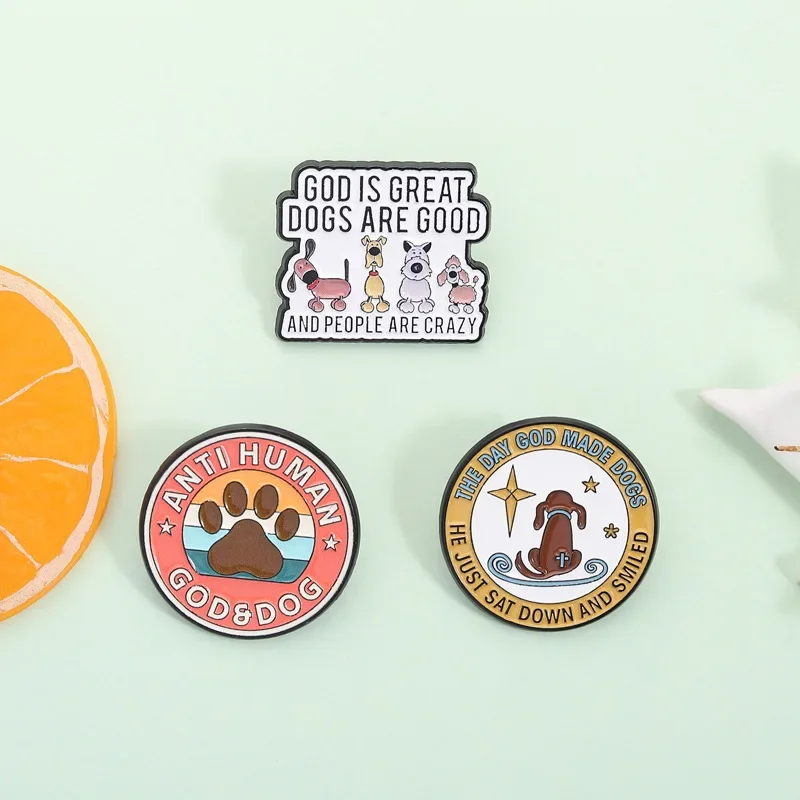 Pines Creative Cute Dog First Fun Brooch Dog Lover Badge Poop Shoveling Official Personalized Accessory Gift Pins for Backpacks