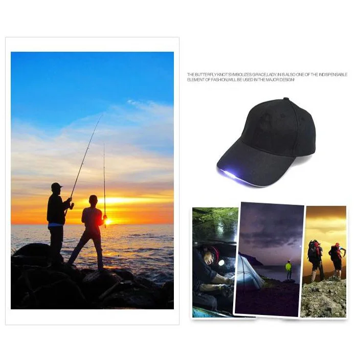 Dark Bright Glow Reading Fishing Jogging Light Up LED Baseball Cap Sport Hats Luminous Hat