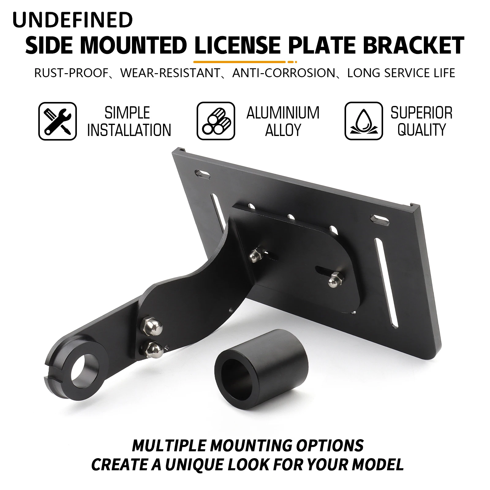 Side Mount License Plate Bracket Holder For Harley Softail Fatboy Breakout Low Rider Softail Slim Deluxe Heritage Classic 18-23