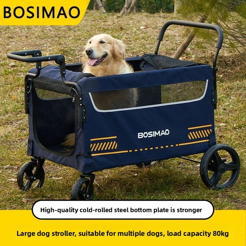 Foldable Pet Hand Stroller for Extra large Dogs  Mobility Scooter for Elderly Ideal for Outdoor Walks and Camping