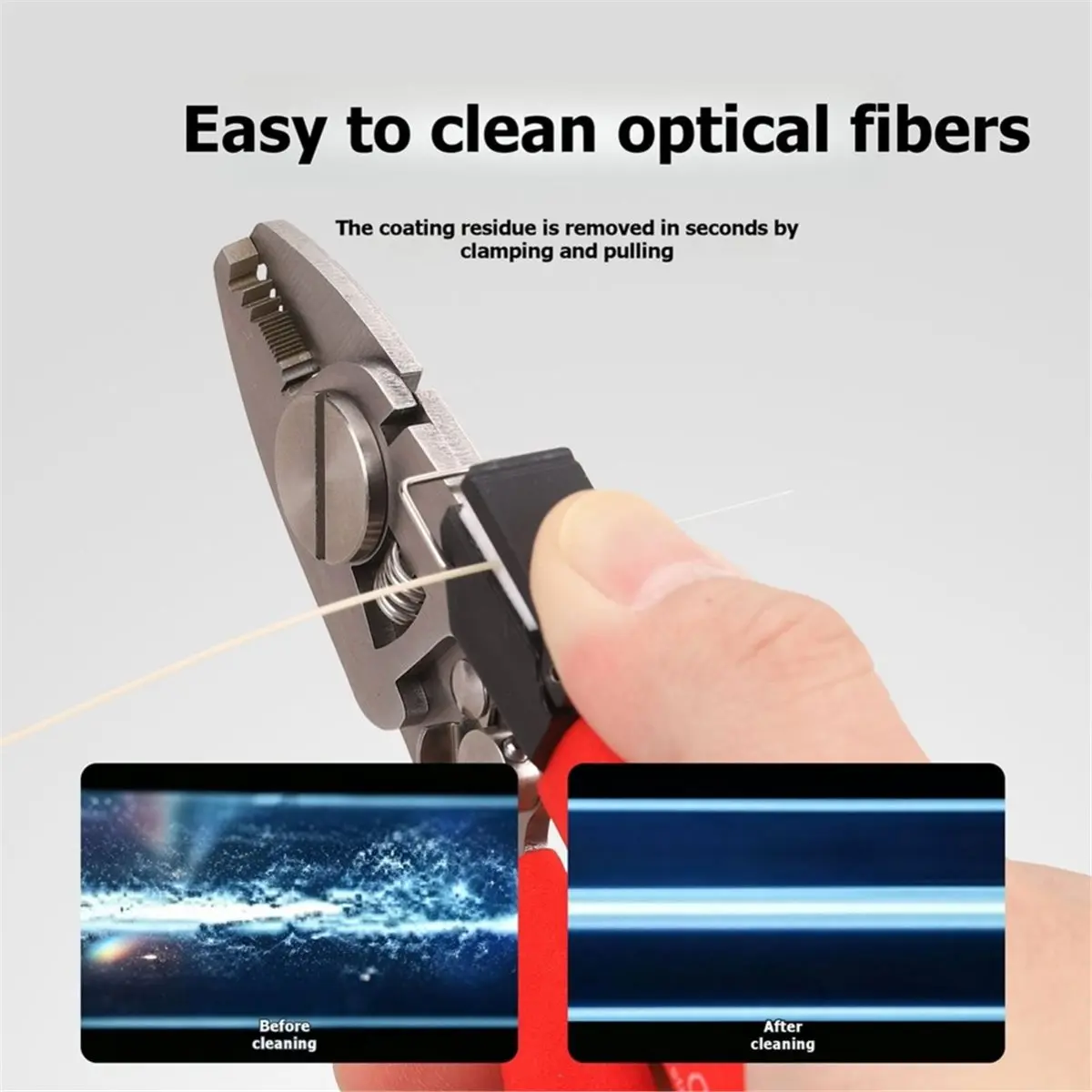 Detachable Fiber Optic Wiping Clip Adapte Detachable Integrated Fiber Wiping Clip Fiber Optic Wiping for Pliers