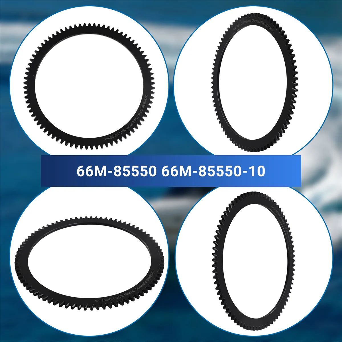 

ABQA-66M-85550 66M-85550-10 Flywheel Crown Gear Ring for YAMAHA Boat Engine 4 Stroke F15 F20 for Parsun PAF15-07070100W