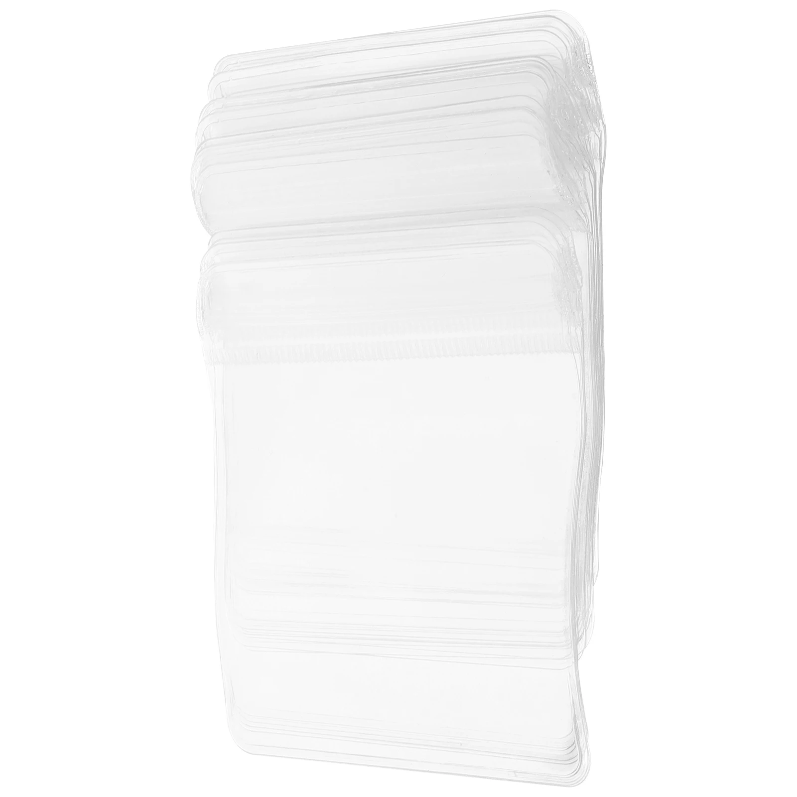 

100 Pcs Jewelry Storage Bags Clear PVC Self Seal Packaging ganizer 8x8 5cm White Thin Reusable Small Pouch Display Tool