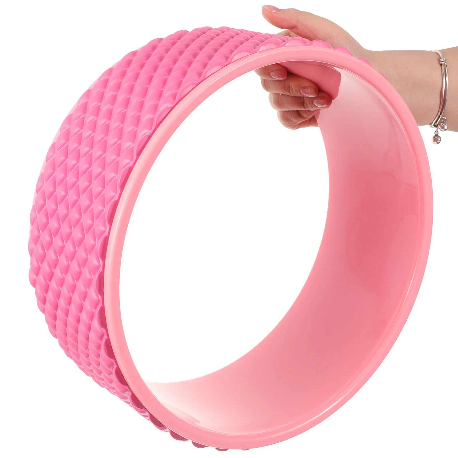 Roda Yoga Roller Peregangan Punggung Berkualitas Tinggi ABS Eva Anti Selip Tahan Lama untuk Yoga Pilates Nyeri Punggung Peregangan Kebugaran