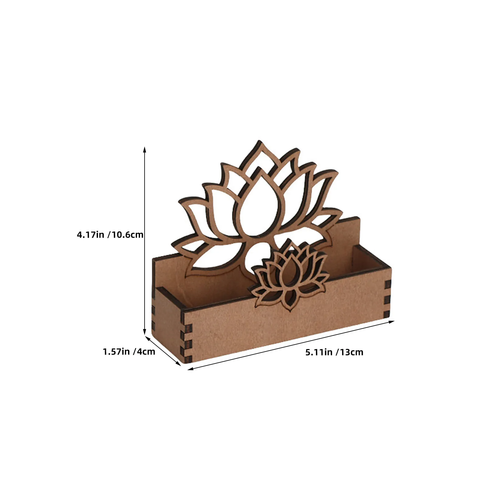 2 Pcs Business Card Organizer Decorative Postcard Display Holder Desktop Office Brown Stand