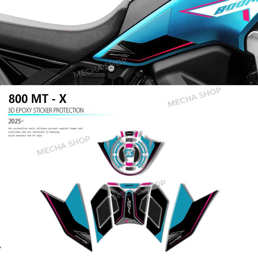 

800mtx accessories Fuel Tank Sticker Oil Gas Cap 3D Decal Cover Protector Waterproof For CFMOTO 800 MT X 2025 2026