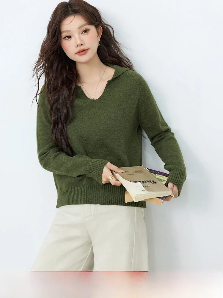 

Loose Fit Casual Style Knitted Sweater for Women Winter New Arrival plus Size Crew Neck Long Sleeve Polyester Fiber Shirt