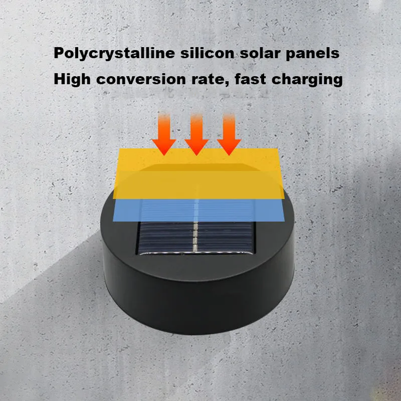 LED Solar Light Outdoor Waterproof Wall Light Garden Washing Wall Lighting Solar Power Fence Terrace Stair Solar Sconce Lamp