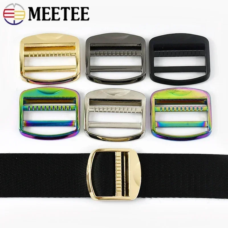 

2/4/10Pcs Meetee 19-38mm Metal Buckle Bags Strap Tri-Glide Adjust Buckles Backpack Webbing Slider Clasp DIY Hardware Accessories
