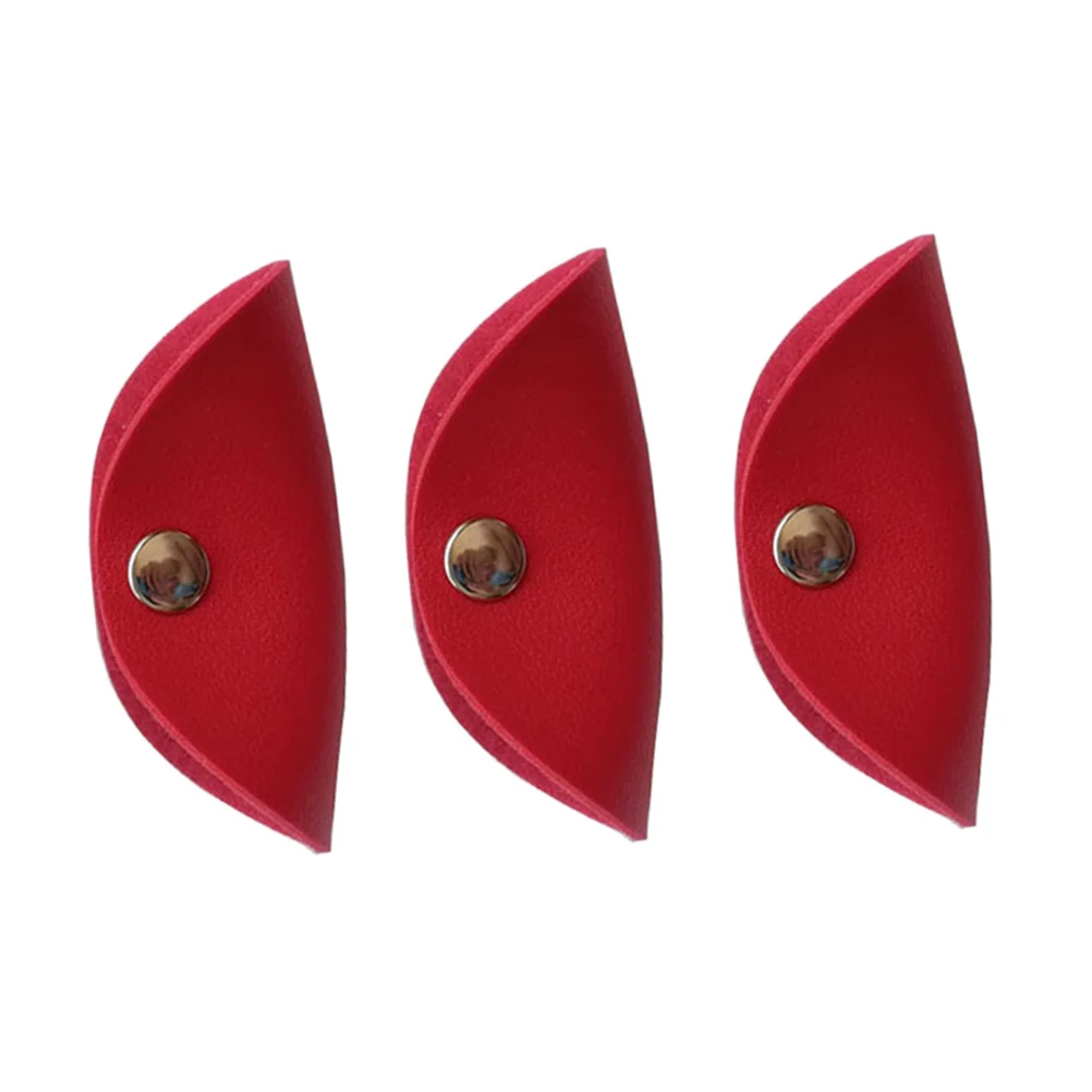 

3Pcs Earphone Cord Keeper PU Cable Organizer Half Round Wire Holder Compact Portable for Travel Work School