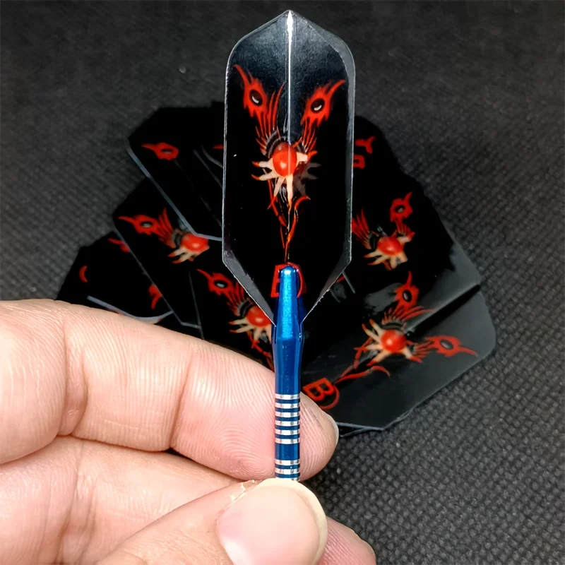 

12 Pcs Cool Black Red Wind Dart Wings Professional Dart Accessories for Dart Players To Improve Stability