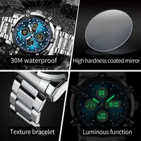 OLEVS Men's Watches Original Multifunctional Wlectronic Watch for Man Waterproof Luminous Alarm Clock Fashion Dress 5