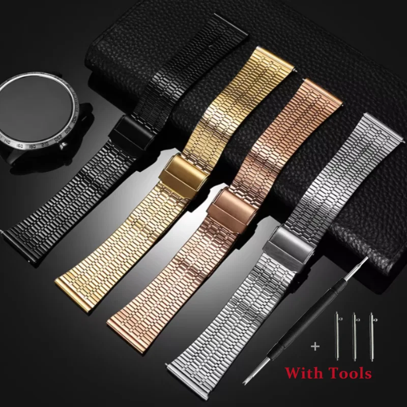 

High Quality Stainless Steel Milanese Watch Strap Replacement for 20mm 22mm Universal Quick Release Waterproof Watch Band