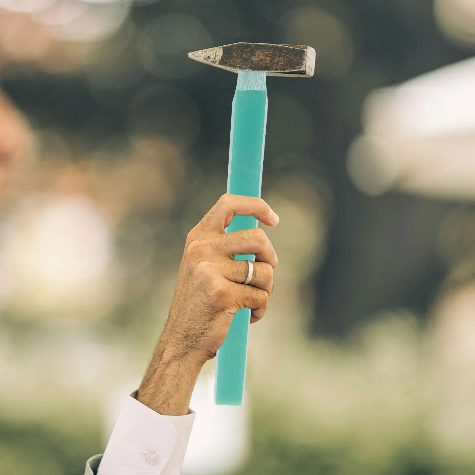 

Epoxy Resin Hammer Handle Replacement Insulated Non-Skid Grip for Outdoor Firewood Splitting Heavy Duty Use Hammer Handle