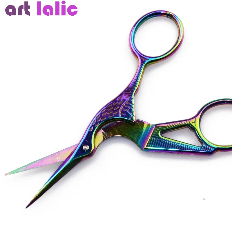 Classic Chameleon Crane Bird Shaped Stainless Steel Manicure Scissors Cuticle Remover Nail Styling Tool